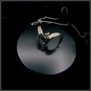 Bighorn Sheep Skull Pendant - White Bronze